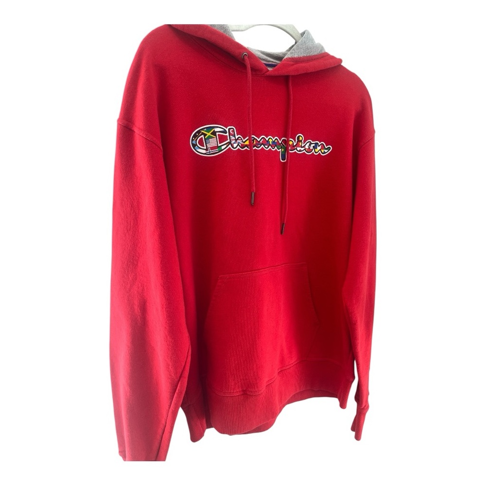 Flags of the World Champion‎ Hoodie Sweatshirt Red size large - Picture 3 of 12